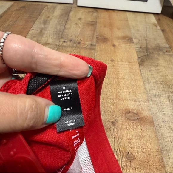 Burlebo Adult Red Duck Stamp Adjustable Snapback Flat Bill Hat One Size - Picture 5 of 9